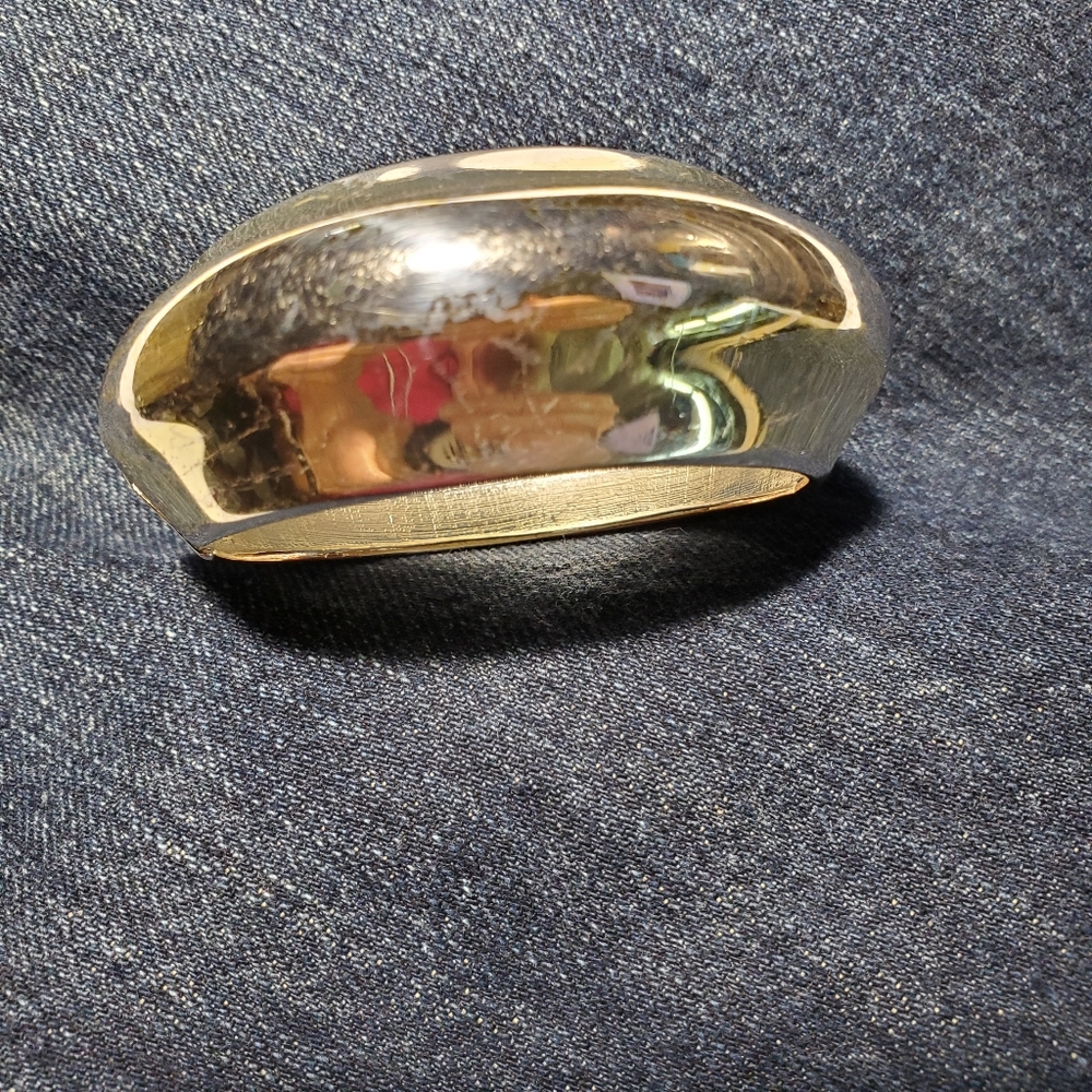 Vintage Silverplated Spring Hinge Chunky Cuff Bracelet For Small Wrist Heritage - Picture 1 of 8